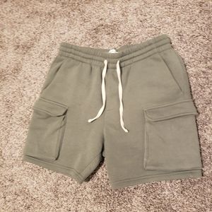 PACSUN Olive Cargo Sweat Shorts